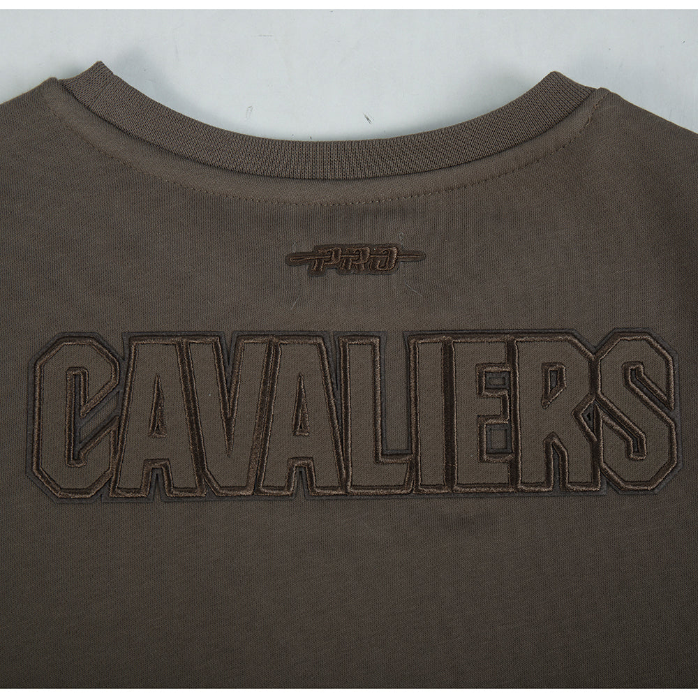 NBA CLEVELAND CAVALIERS NEUTRAL CHANDAIL À COL ROND EN MOLLETON POUR FILLE JUNIOR (TAUPE FONCÉ)