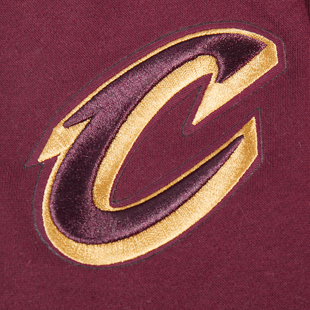 NBA CLEVELAND CAVALIERS RETRO CLASSIC BIG GIRL'S RIB FLC CREWNECK (WINE)