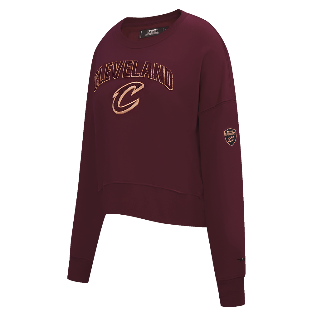 NBA CLEVELAND CAVALIERS CLASSIC WOMEN'S FLEECE CREWNECK (WINE)