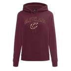NBA CLEVELAND CAVALIERS CLASSIC WOMEN'S FLEECE PULLOVER HOODIE (WINE)