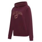 NBA CLEVELAND CAVALIERS CLASSIC WOMEN'S FLEECE PULLOVER HOODIE (WINE)
