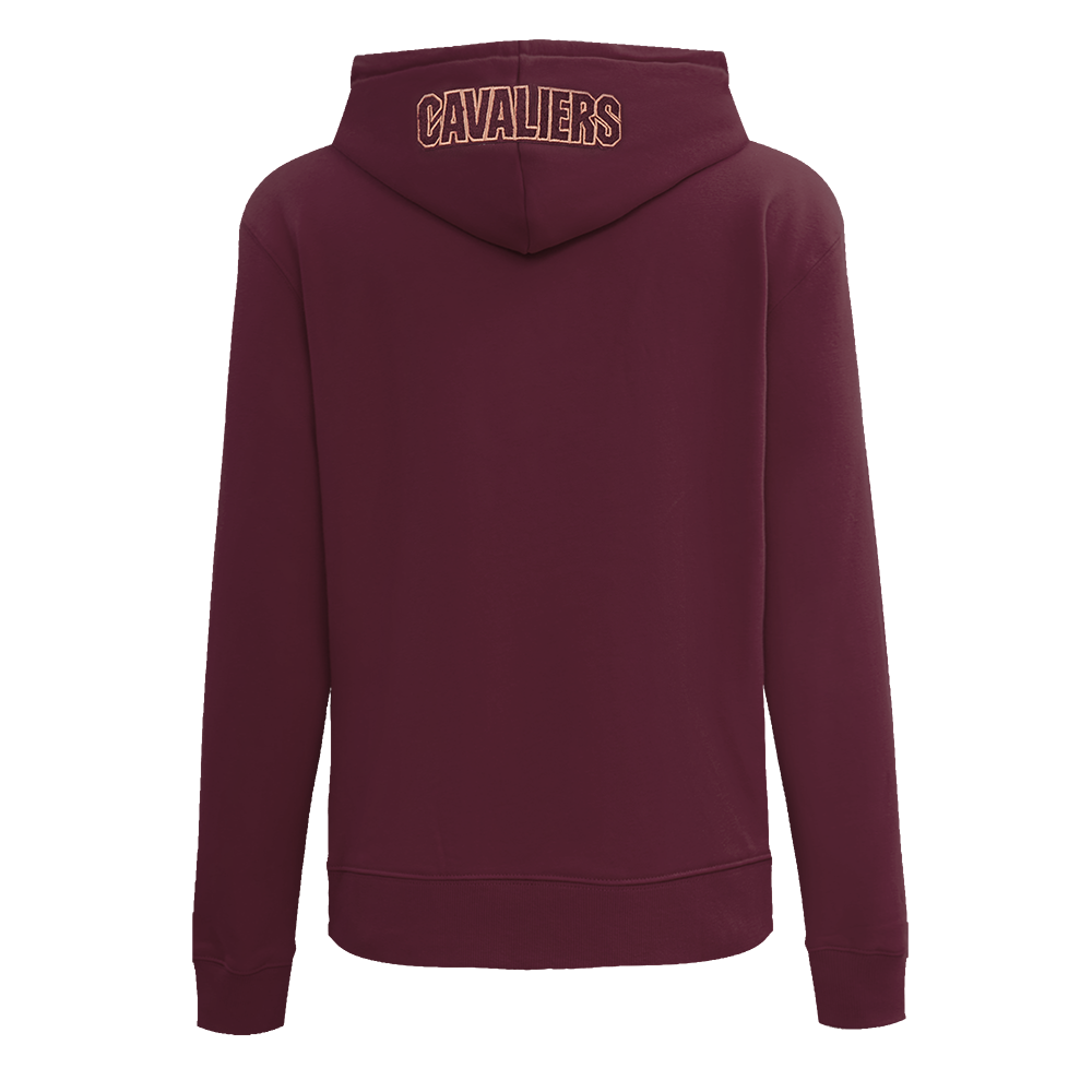NBA CLEVELAND CAVALIERS CLASSIC WOMEN'S FLEECE PULLOVER HOODIE (WINE)