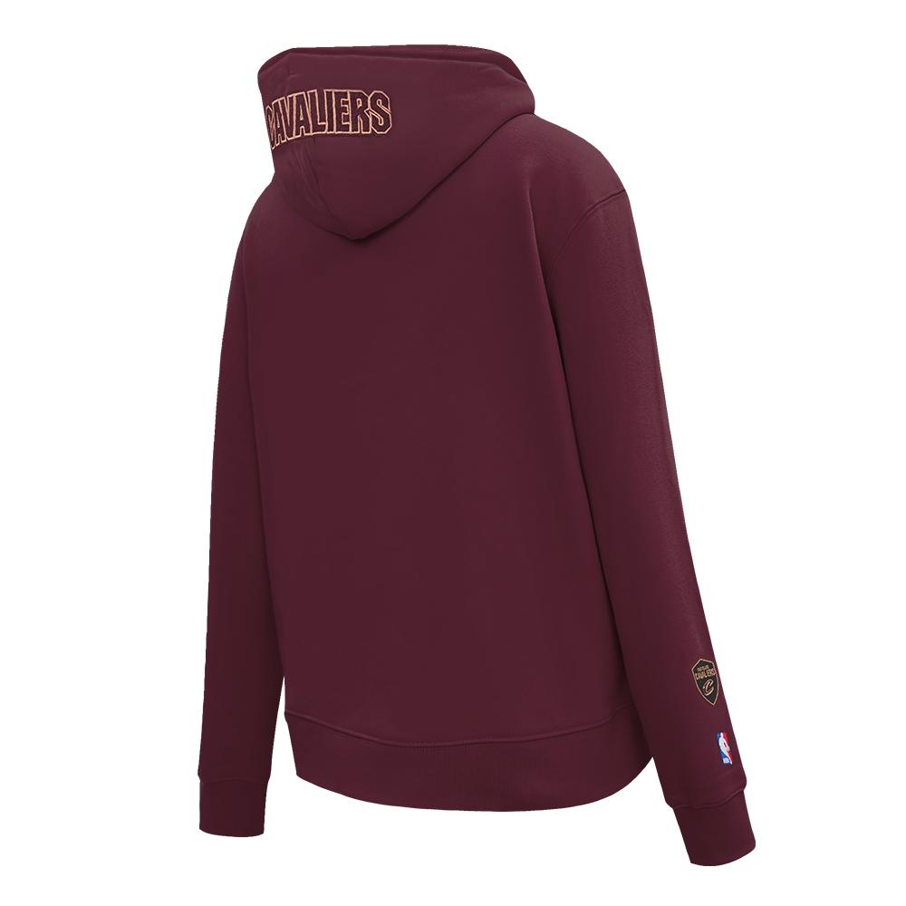 NBA CLEVELAND CAVALIERS CLASSIC WOMEN'S FLEECE PULLOVER HOODIE (WINE)
