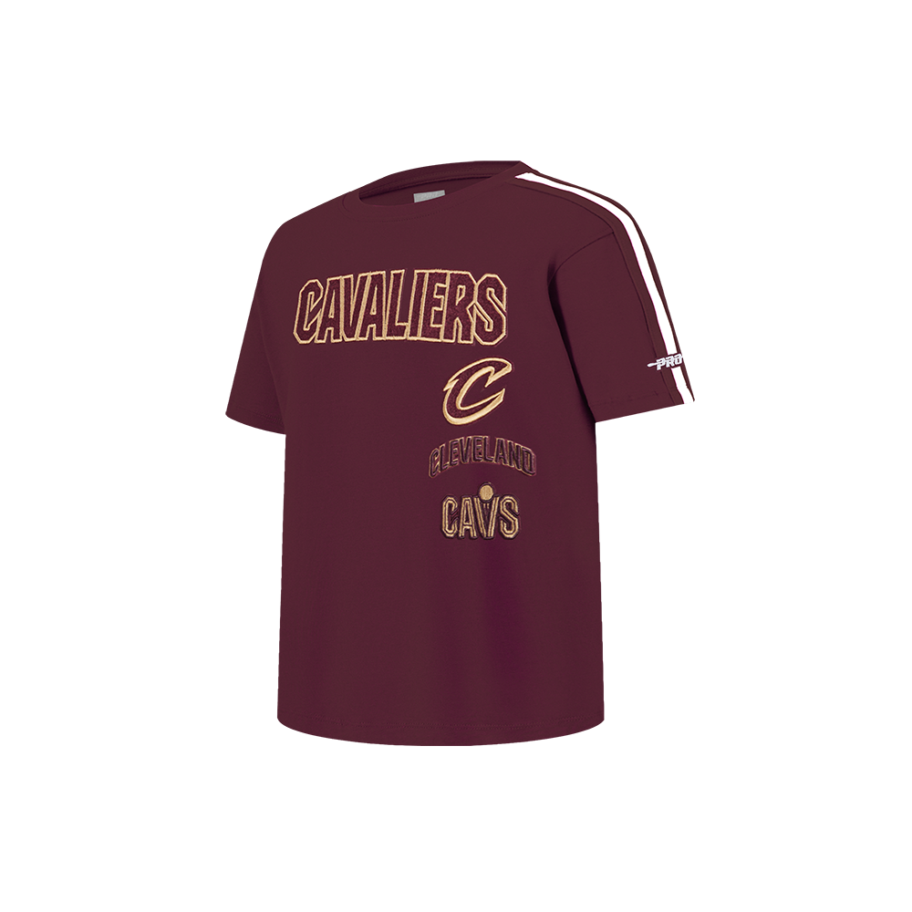 NBA CLEVELAND CAVALIERS RETRO CLASSIC LITTLE BOYS SHORT SLEEVE TAPING TEE (WINE)