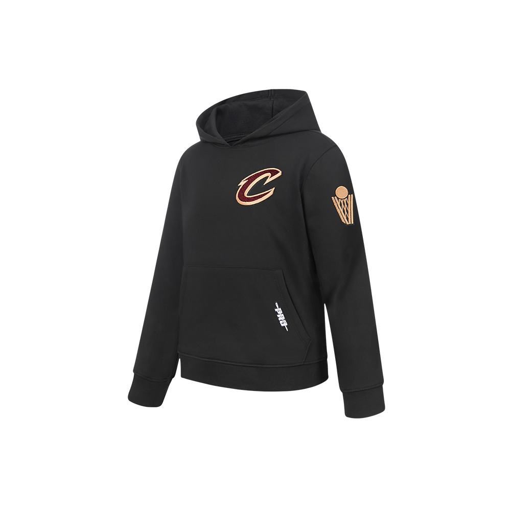 NBA CLEVELAND CAVALIERS CLASSIC LITTLE BOYS FLEECE PULLOVER HOODIE (BLACK)
