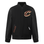NBA CLEVELAND CAVALIERS CLASSIC BLOUSON COLLÉGIAL EN LAINE POUR GARÇON ENFANT (NOIR DE JAIS)