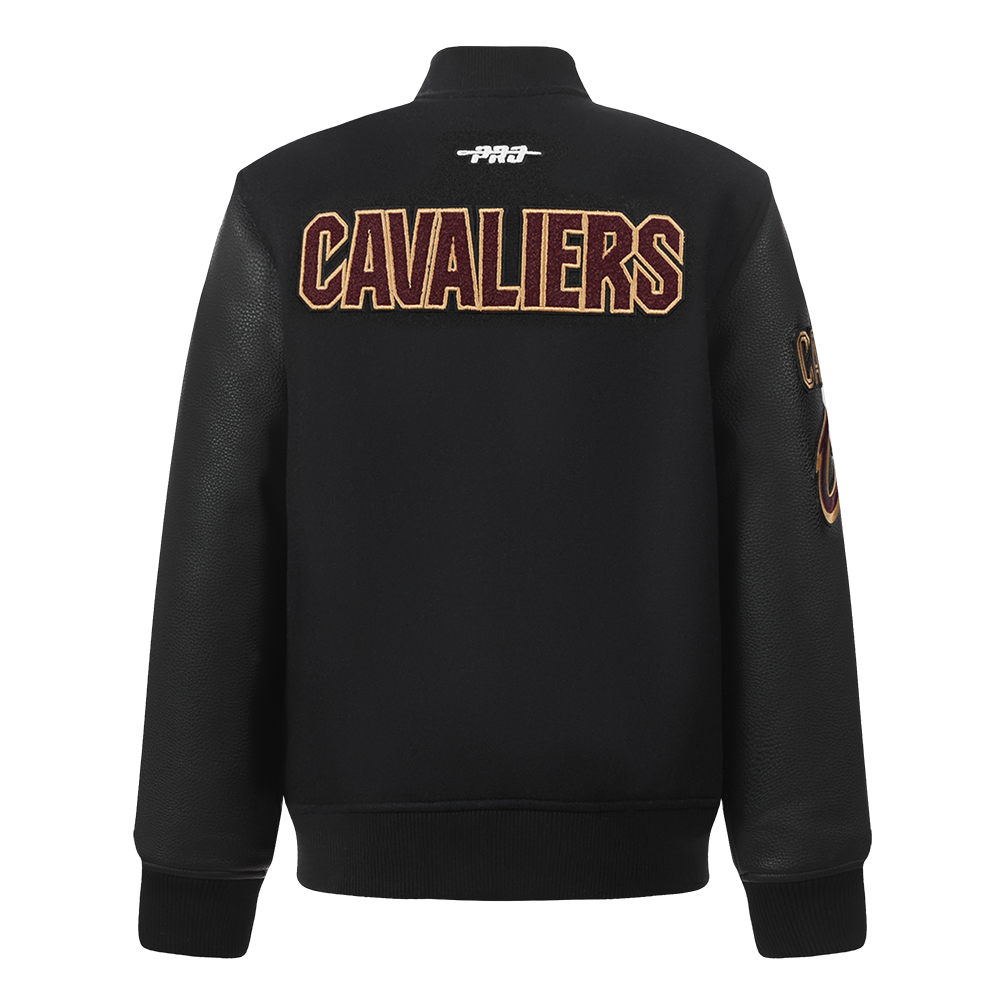NBA CLEVELAND CAVALIERS CLASSIC BLOUSON COLLÉGIAL EN LAINE POUR GARÇON ENFANT (NOIR DE JAIS)