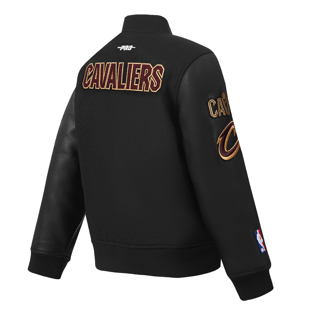 NBA CLEVELAND CAVALIERS CLASSIC BLOUSON COLLÉGIAL EN LAINE POUR GARÇON ENFANT (NOIR DE JAIS)
