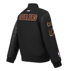 NBA CLEVELAND CAVALIERS CLASSIC BLOUSON COLLÉGIAL EN LAINE POUR GARÇON ENFANT (NOIR DE JAIS)