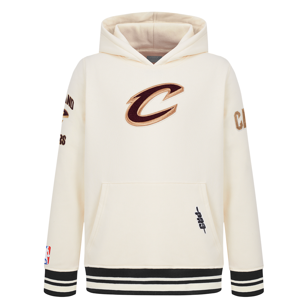 NBA CLEVELAND CAVALIERS RETRO CLASSIC CHANDAIL À CAPUCHON EN MOLLETON CÔTELÉ POUR GARÇON BAMBIN (LIE-DE-VIN)