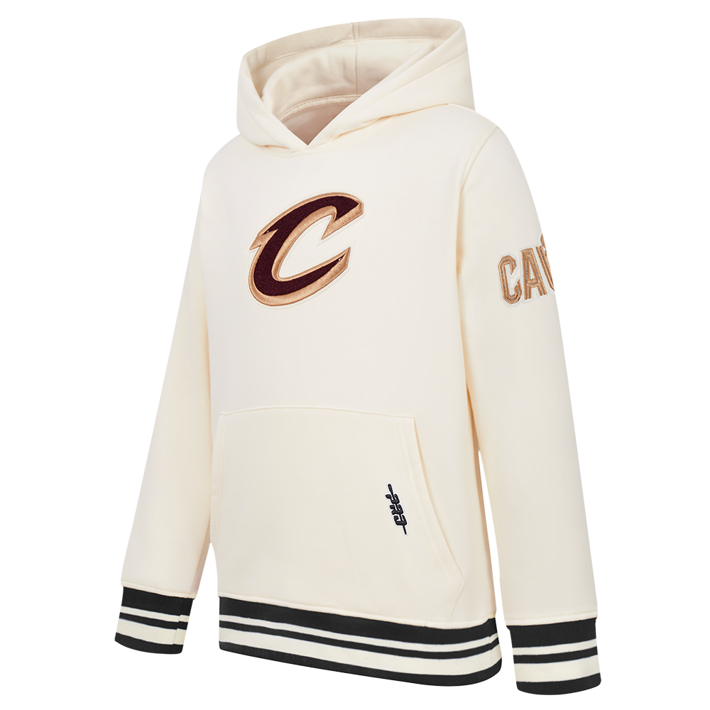 NBA CLEVELAND CAVALIERS RETRO CLASSIC TODDLER BOYS RIB FLEECE PULLOVER HOODIE (WINE)