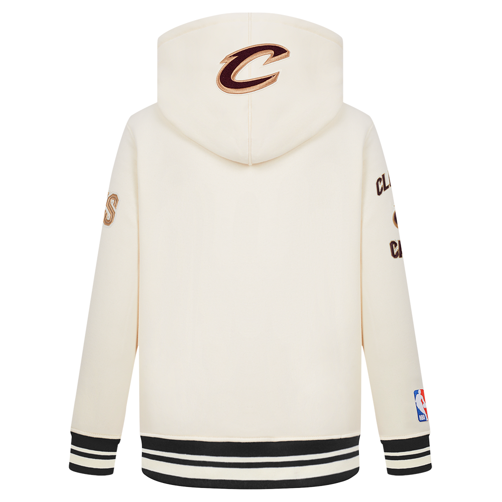NBA CLEVELAND CAVALIERS RETRO CLASSIC CHANDAIL À CAPUCHON EN MOLLETON CÔTELÉ POUR GARÇON BAMBIN (LIE-DE-VIN)