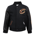 NBA CLEVELAND CAVALIERS CLASSIC BLOUSON COLLÉGIAL EN LAINE POUR GARÇON BAMBIN (NOIR DE JAIS)