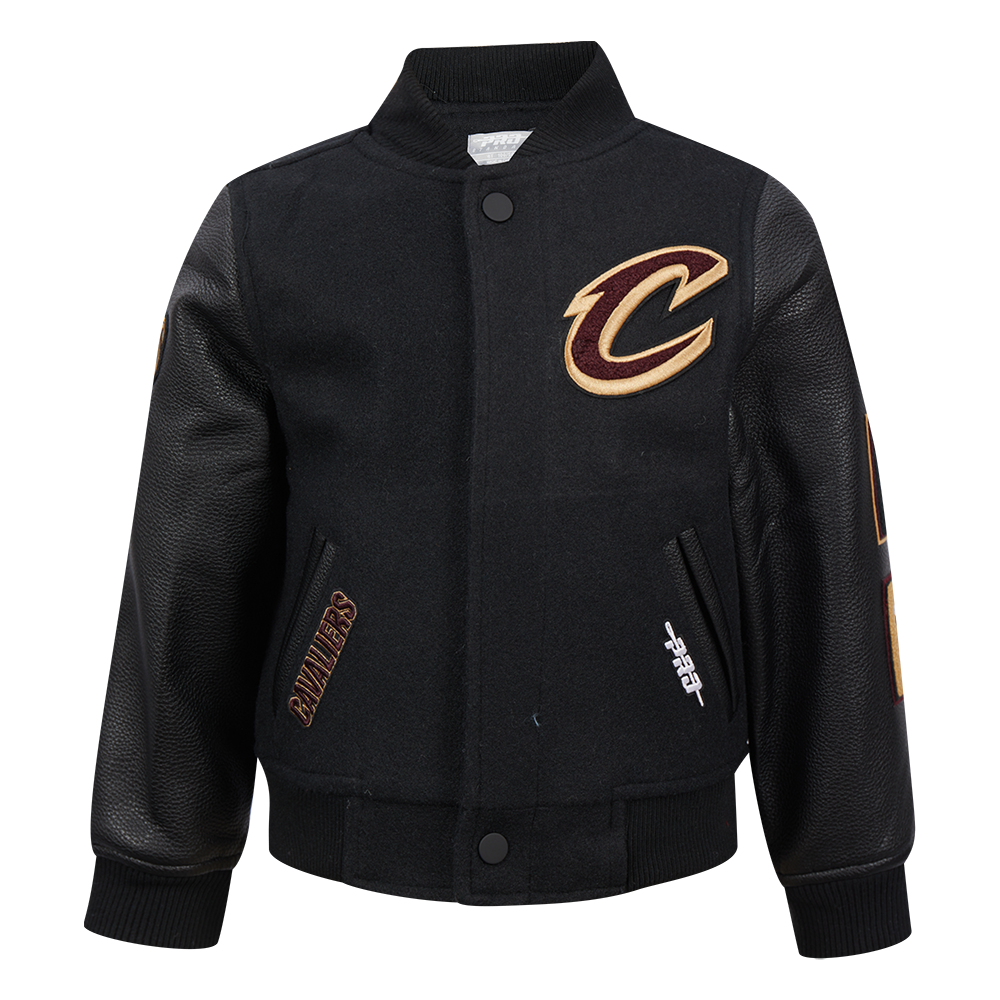 NBA CLEVELAND CAVALIERS CLASSIC BLOUSON COLLÉGIAL EN LAINE POUR GARÇON BAMBIN (NOIR DE JAIS)