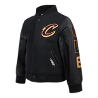 NBA CLEVELAND CAVALIERS CLASSIC BLOUSON COLLÉGIAL EN LAINE POUR GARÇON BAMBIN (NOIR DE JAIS)