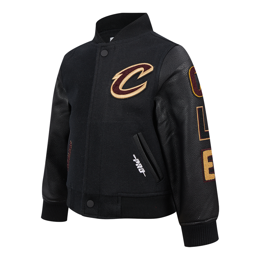 NBA CLEVELAND CAVALIERS CLASSIC BLOUSON COLLÉGIAL EN LAINE POUR GARÇON BAMBIN (NOIR DE JAIS)