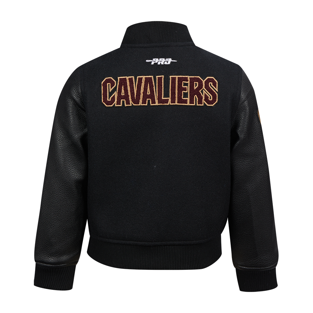NBA CLEVELAND CAVALIERS CLASSIC BLOUSON COLLÉGIAL EN LAINE POUR GARÇON BAMBIN (NOIR DE JAIS)