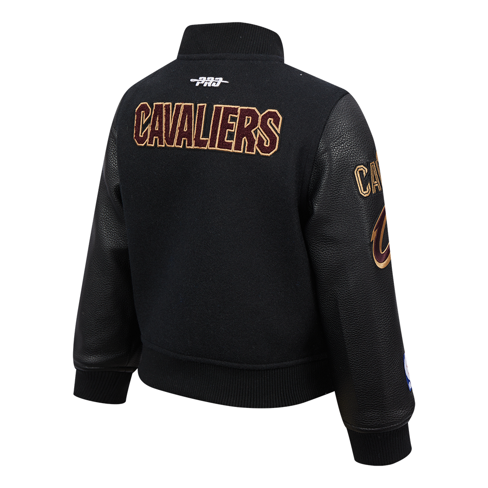 NBA CLEVELAND CAVALIERS CLASSIC BLOUSON COLLÉGIAL EN LAINE POUR GARÇON BAMBIN (NOIR DE JAIS)