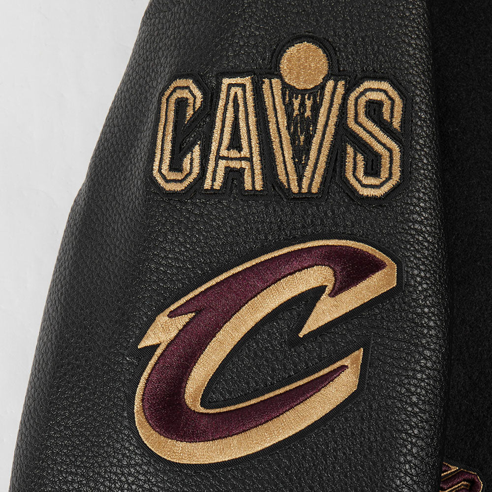NBA CLEVELAND CAVALIERS CLASSIC BLOUSON COLLÉGIAL EN LAINE POUR GARÇON BAMBIN (NOIR DE JAIS)