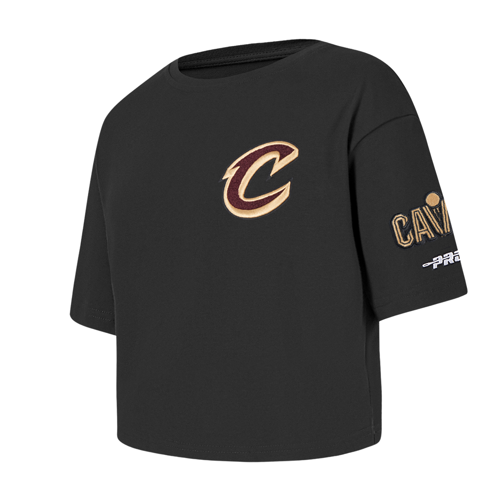 NBA CLEVELAND CAVALIERS CLASSIC TODDLER GIRLS SHORT SLEEVE BOXY TEE (BLACK)