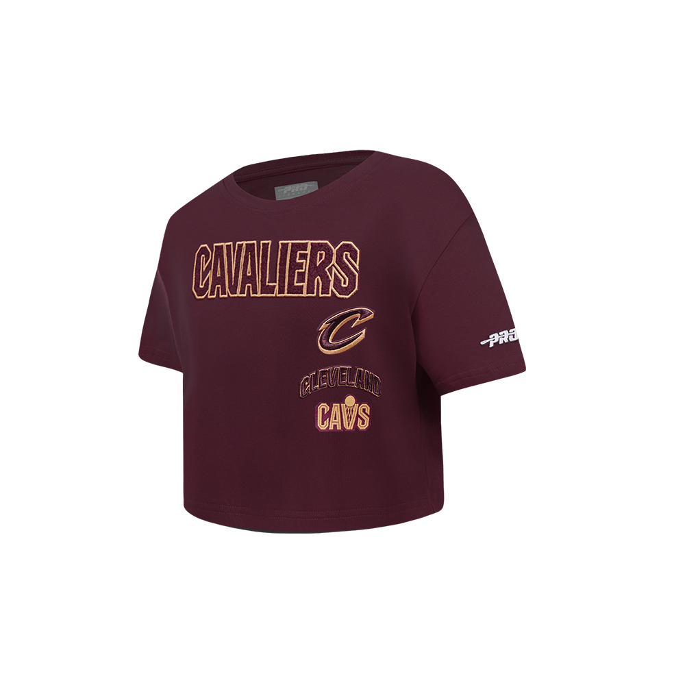 NBA CLEVELAND CAVALIERS RETRO CLASSIC TODDLER GIRLS SHORT SLEEVE BOXY TEE (WINE)