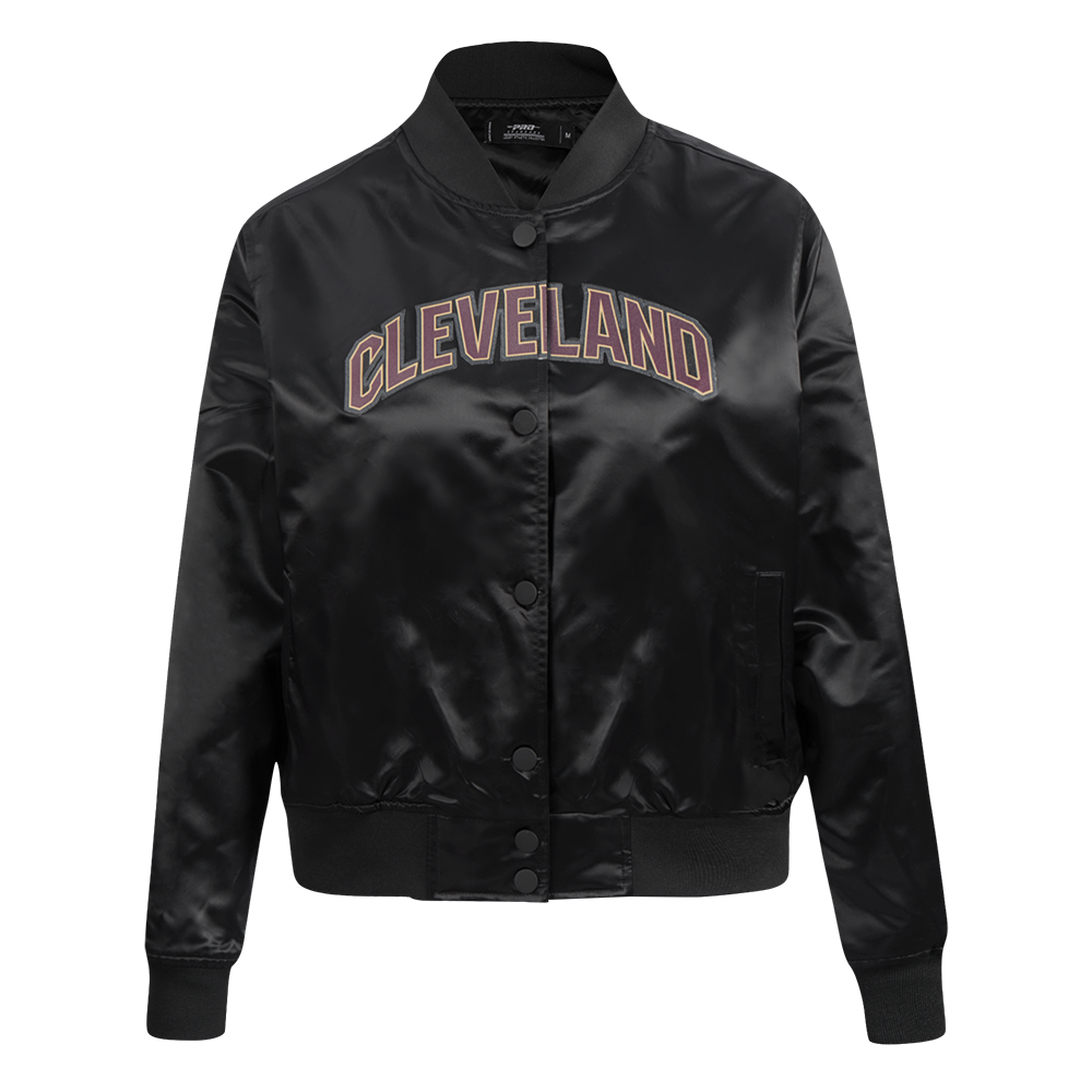NBA CLEVELAND CAVALIERS CLASSIC BLOUSON EN SATIN POUR FEMME (NOIR)