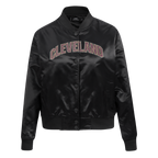 NBA CLEVELAND CAVALIERS CLASSIC BLOUSON EN SATIN POUR FEMME (NOIR)