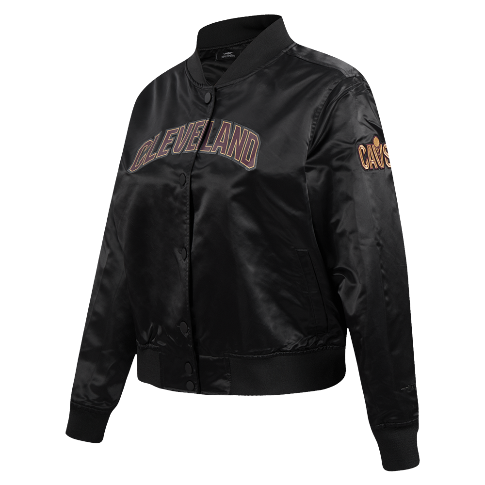 NBA CLEVELAND CAVALIERS CLASSIC BLOUSON EN SATIN POUR FEMME (NOIR)