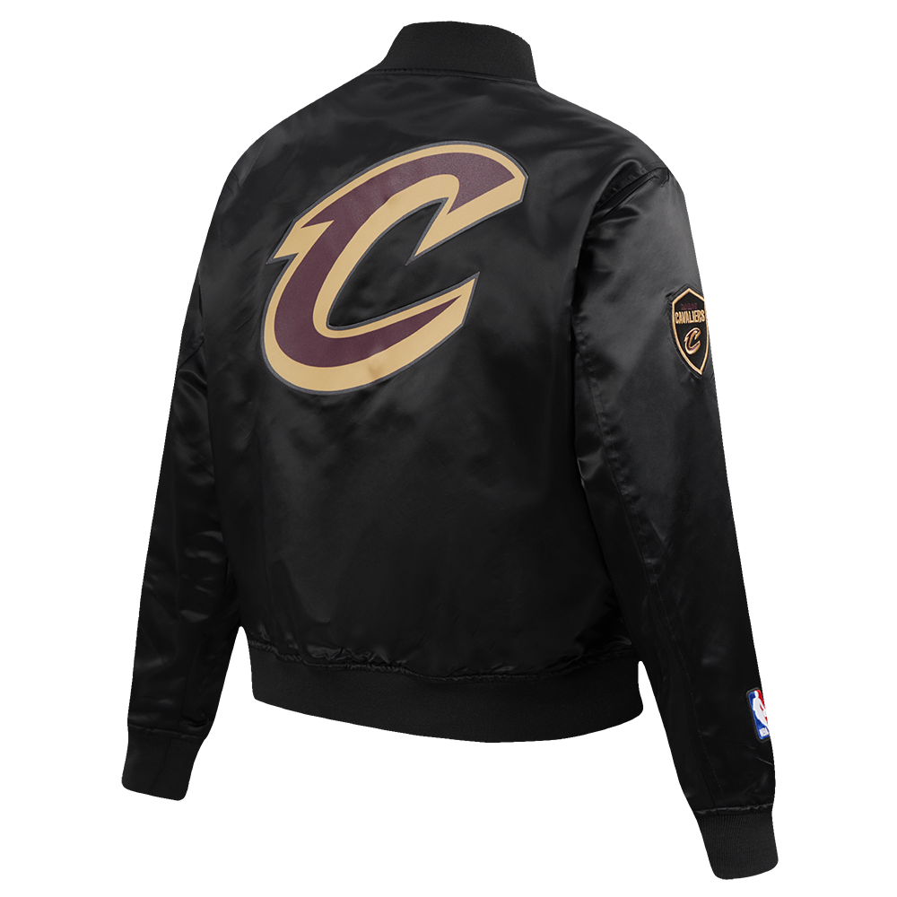 NBA CLEVELAND CAVALIERS CLASSIC BLOUSON EN SATIN POUR FEMME (NOIR)