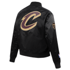 NBA CLEVELAND CAVALIERS CLASSIC BLOUSON EN SATIN POUR FEMME (NOIR)