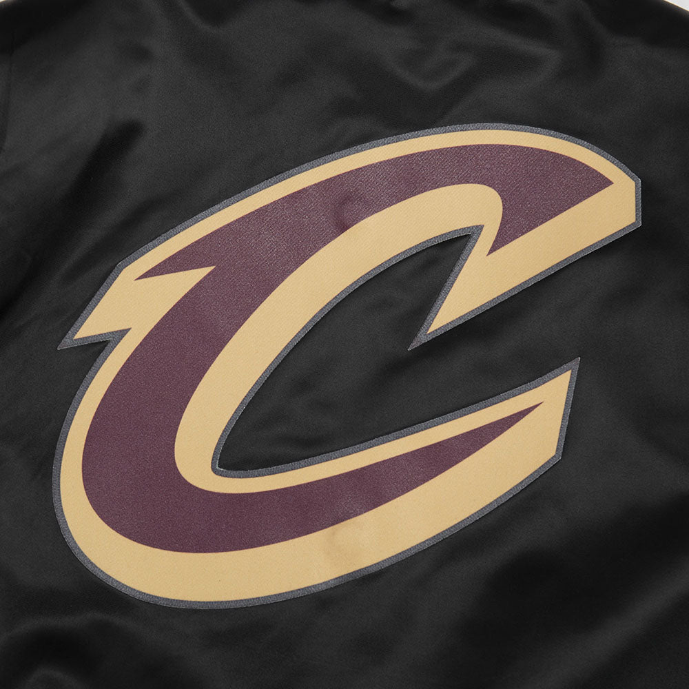 NBA CLEVELAND CAVALIERS CLASSIC BLOUSON EN SATIN POUR FEMME (NOIR)
