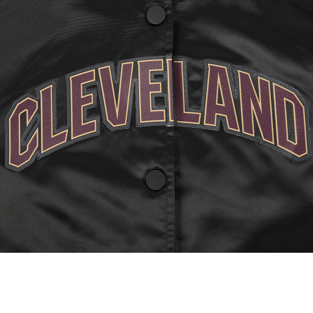 NBA CLEVELAND CAVALIERS CLASSIC BLOUSON EN SATIN POUR FEMME (NOIR)