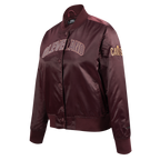 NBA CLEVELAND CAVALIERS CLASSIC BLOUSON EN SATIN POUR FEMME (LIE-DE-VIN)