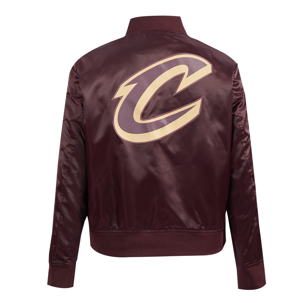 NBA CLEVELAND CAVALIERS CLASSIC BLOUSON EN SATIN POUR FEMME (LIE-DE-VIN)