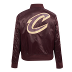 NBA CLEVELAND CAVALIERS CLASSIC BLOUSON EN SATIN POUR FEMME (LIE-DE-VIN)