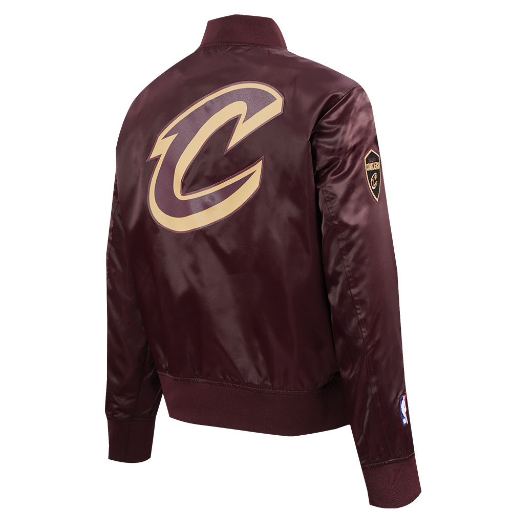 NBA CLEVELAND CAVALIERS CLASSIC BLOUSON EN SATIN POUR FEMME (LIE-DE-VIN)