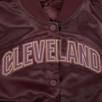 NBA CLEVELAND CAVALIERS CLASSIC BLOUSON EN SATIN POUR FEMME (LIE-DE-VIN)