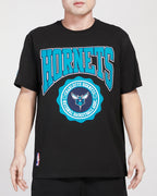NBA CHARLOTTE HORNETS CREST EMBLEM MEN'S TEE (BLACK)