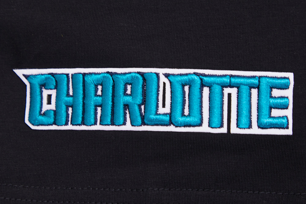 NBA CHARLOTTE HORNETS CREST EMBLEM MEN'S TEE (BLACK)