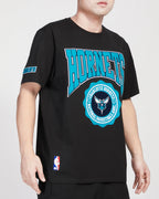 NBA CHARLOTTE HORNETS CREST EMBLEM MEN'S TEE (BLACK)