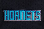 NBA CHARLOTTE HORNETS SCRIPT TAIL CHEMISE BOUTONNÉE EN FILET POUR HOMME (NOIR/GRIS)