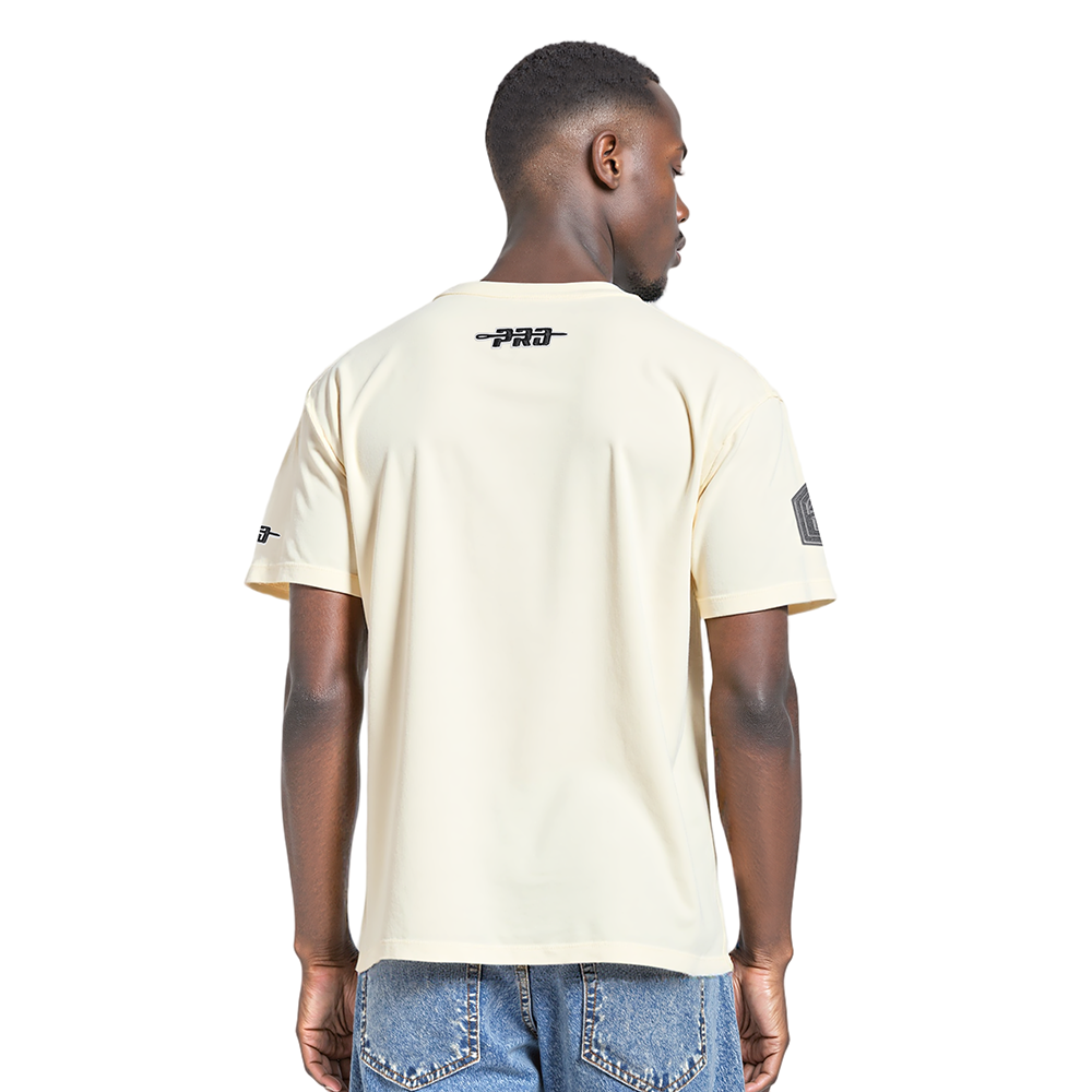 NBA CHARLOTTE HORNETS REVERSE FRENCH TERRY MEN'S CJ DROP SHOULDER TEE (EGGSHELL)