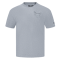 NBA CHARLOTTE HORNETS NEUTRAL T-SHIRT À ÉPAULES TOMBANTES POUR HOMME (GRIS CHINÉ FONCÉ)