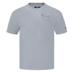 NBA CHARLOTTE HORNETS NEUTRAL T-SHIRT À ÉPAULES TOMBANTES POUR HOMME (GRIS CHINÉ FONCÉ)