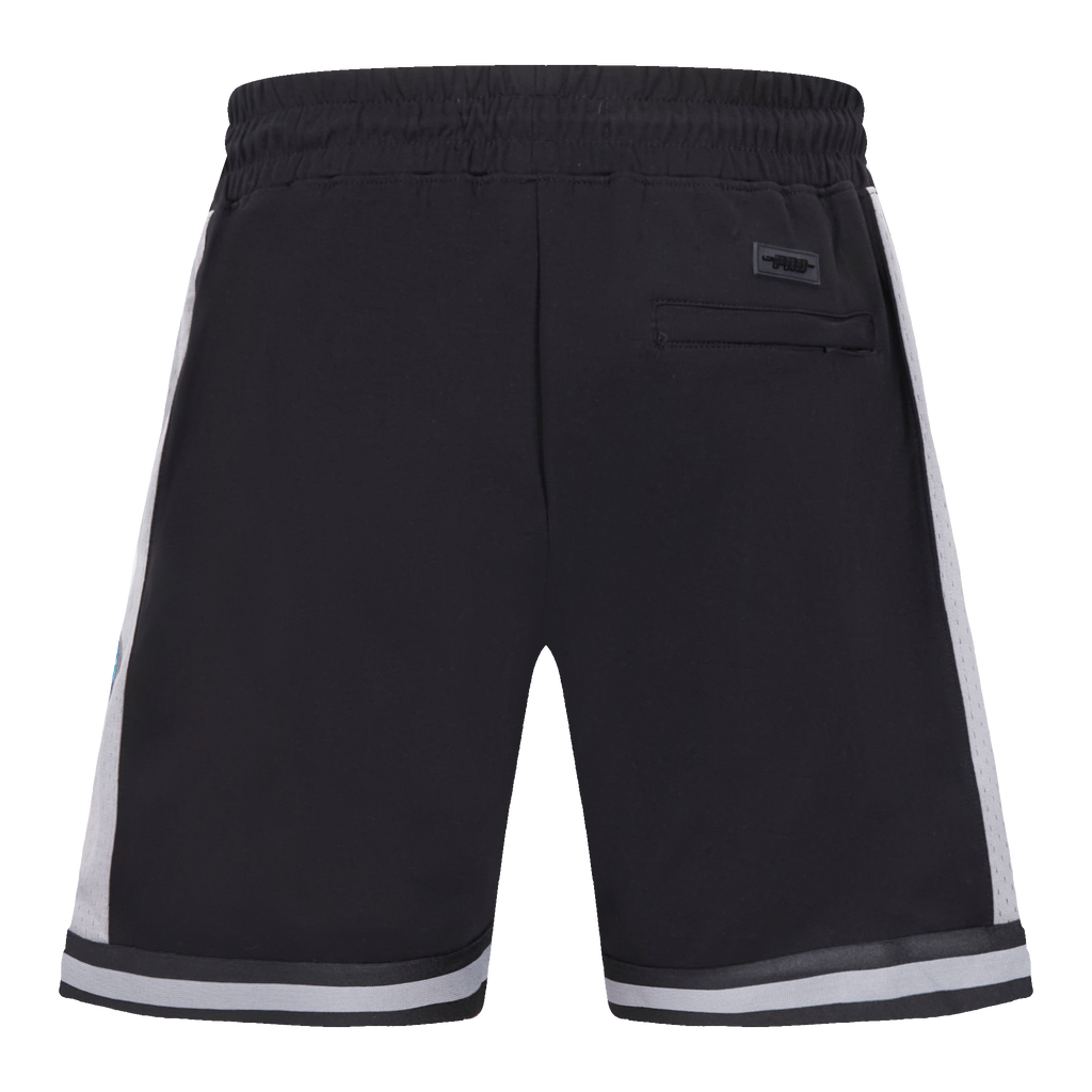 NBA CHARLOTTE HORNETS SCRIPT TAIL SHORT EN MAILLE DOUBLE 2.0 POUR HOMME (NOIR/GRIS)