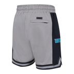 NBA CHARLOTTE HORNETS SCRIPT TAIL MEN'S DOUBLE KNIT 2.0 SHORT (GRAY/BLACK)