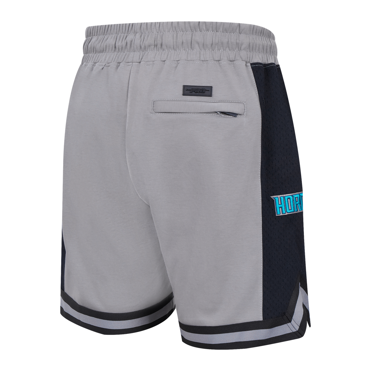 NBA CHARLOTTE HORNETS SCRIPT TAIL MEN'S DOUBLE KNIT 2.0 SHORT (GRAY/BLACK)
