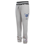 NBA CHARLOTTE HORNETS SCRIPT TAIL MEN'S RIB FLEECE SWEATPANT (HEATHER GRAY/BLACK)