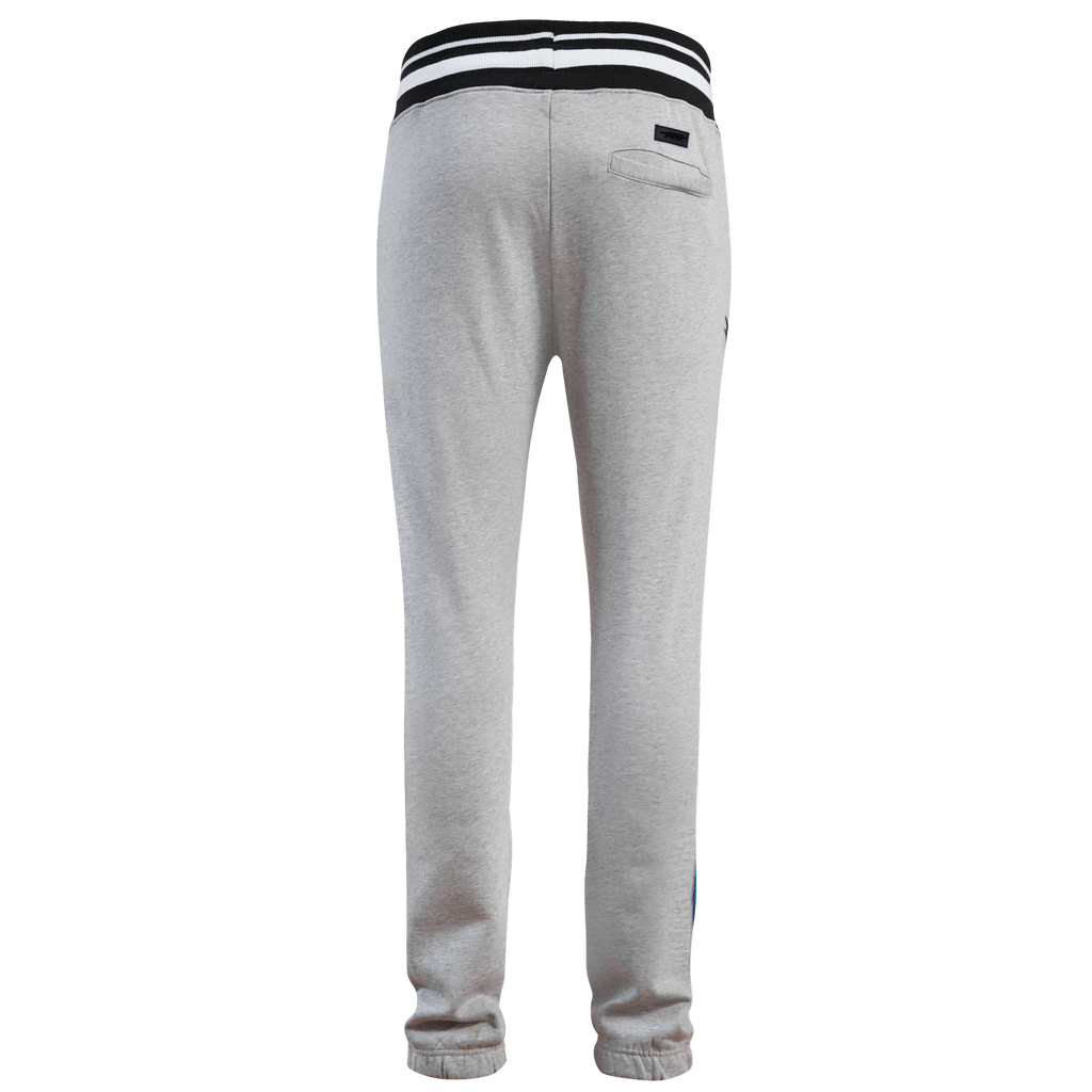 NBA CHARLOTTE HORNETS SCRIPT TAIL MEN'S RIB FLEECE SWEATPANT (HEATHER GRAY/BLACK)