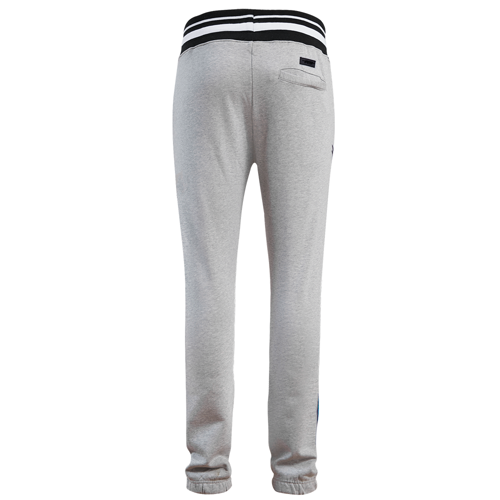 NBA CHARLOTTE HORNETS SCRIPT TAIL MEN'S RIB FLEECE SWEATPANT (HEATHER GRAY/BLACK)